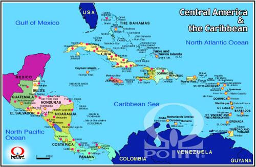 JuCn}@Map of Caribbean